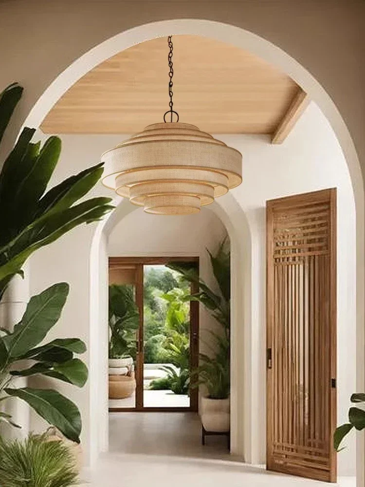 

Nordic Fabric Chandelier Lighting Living Dining Bedroom Modern Decoration Home Pendant Lights Indoor Led Hanging Lamps Fixtures