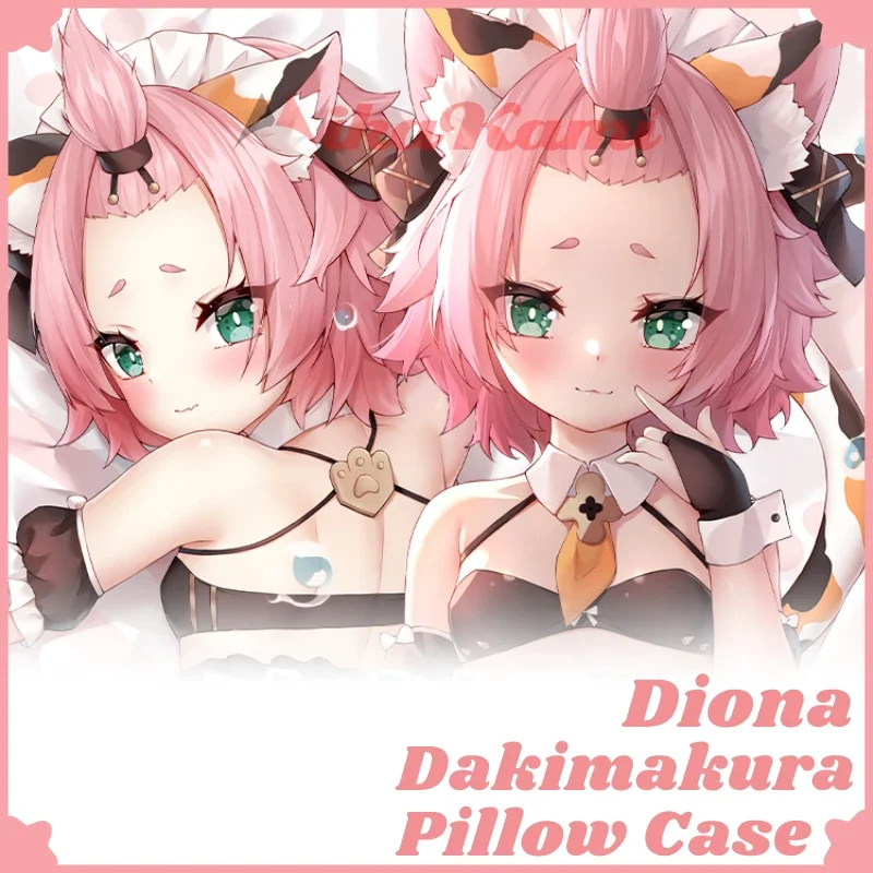 

Diona Dakimakura Genshin Impact Game Pillow Case Sexy Pillowcase Full Body Hugging Otaku Cushion Cover Bedding Home Decor Gift