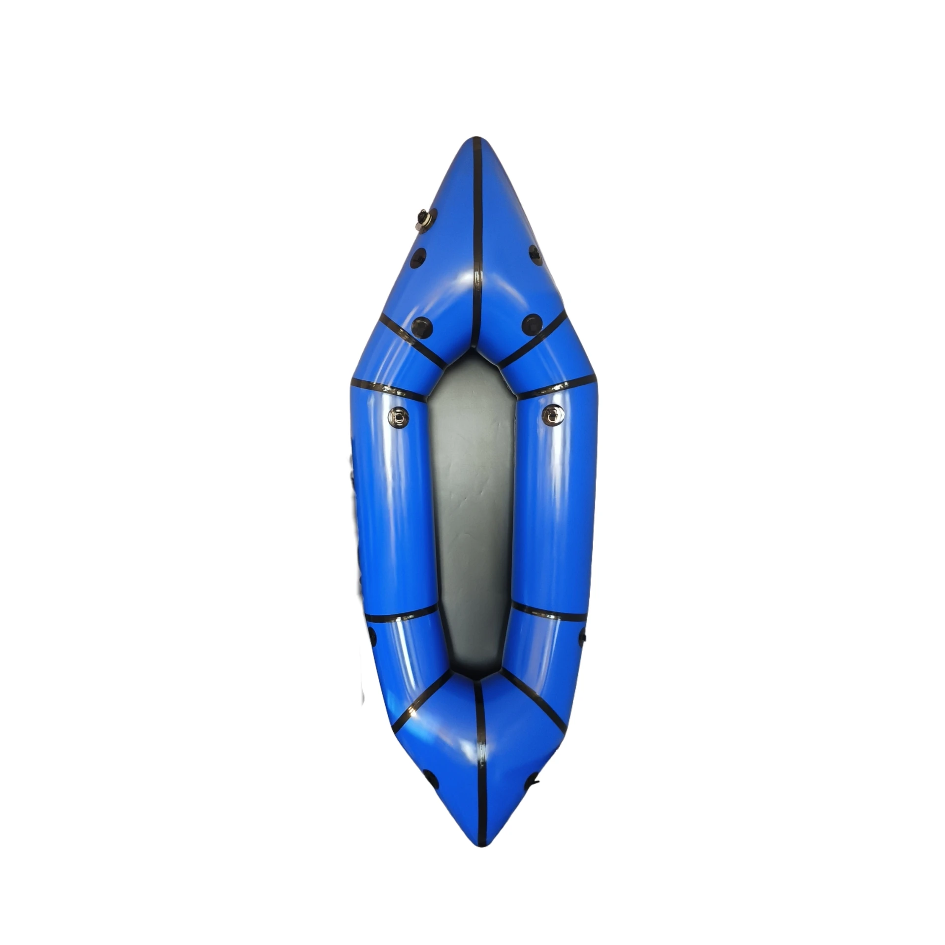 Customized Full Floor Inflatable Packraft Wear Resistant White Water Rafting Kayak Portable River Water Play Vessel