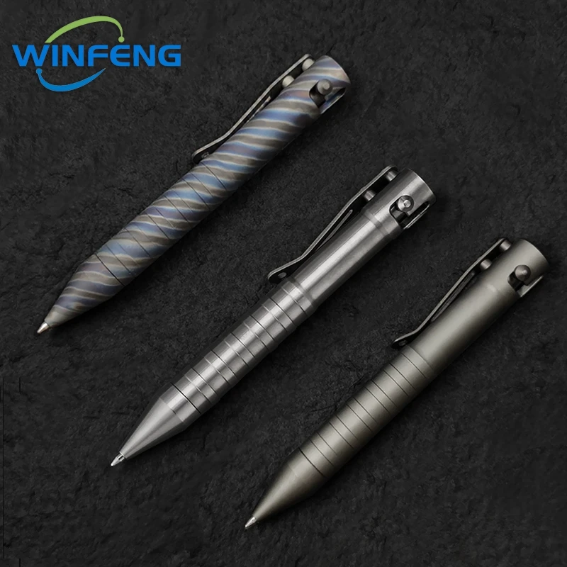 Creative Metal Bolt Action Tactical Pen Self Defense Business Signature Ballpoint Pen Emergency Window Breaker Survival Supplies