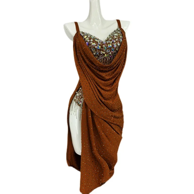 New Advanced Rumba Samba Cha Cha Latin Skirt Women New Design Latin Dance Skirt Adult Professional Latin Dance Skirt