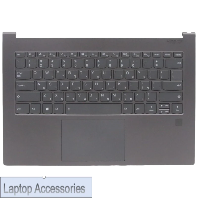 

HB Hebrew IL Israel Keyboard Iron Gray Upper Case Palmrest Shell Cover For Lenovo Ideapad YOGA C930 13 13IKB Laptop 5CB0S72623