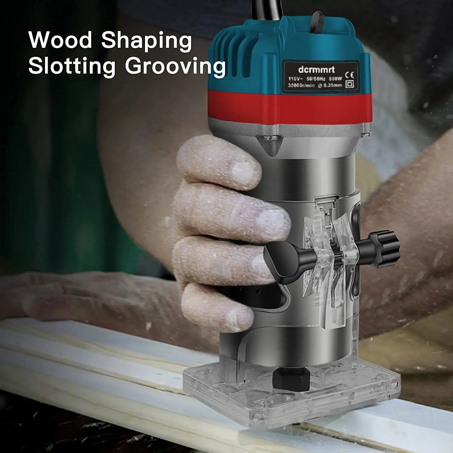 

110/220V Wood Router Woodworking Electric Trimmer Wood Milling Engraving Slotting Trimming Carving Machine With Milling Cutter