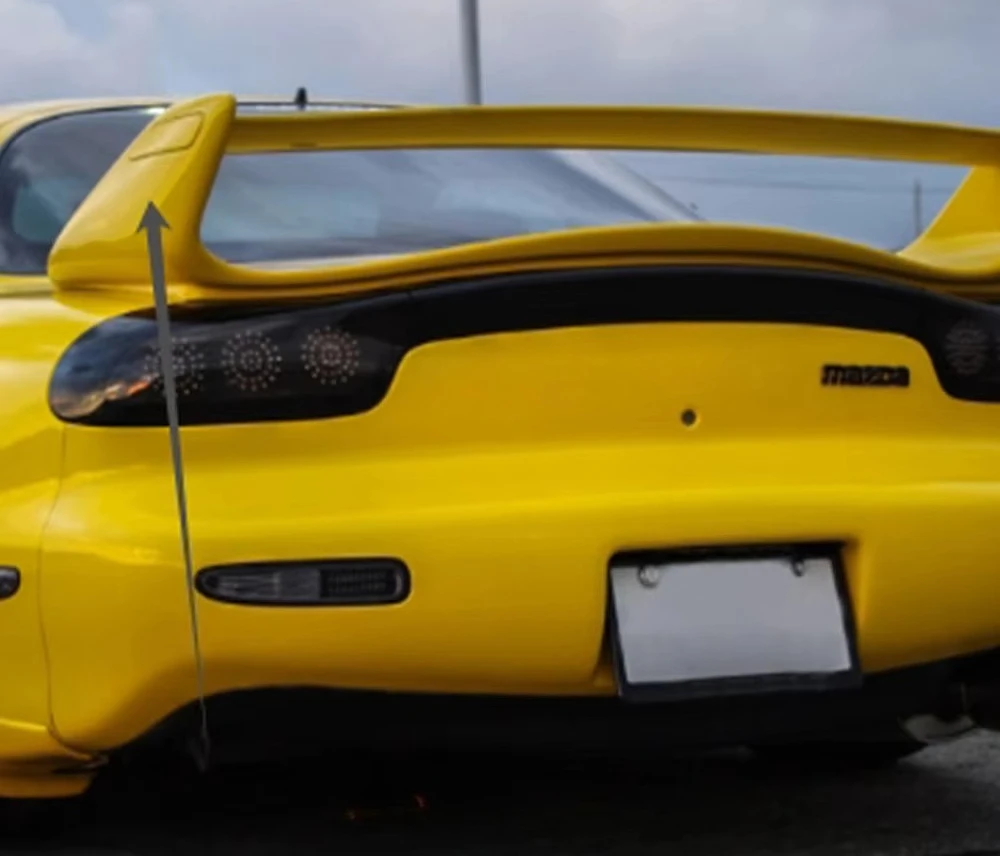 For RX-7 FD RX7 FD3S Mazdaspeed Carbon Fiber Rear Spoiler End Cap Add on