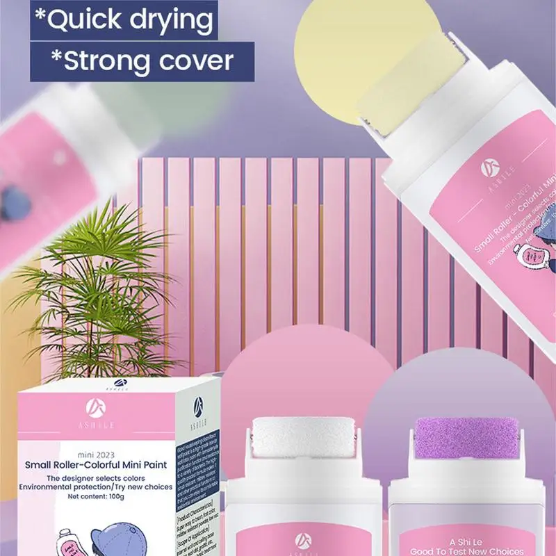 Mini Rouleau de Peinture Murale en Latex avec Réparation, Brosse à Rouler