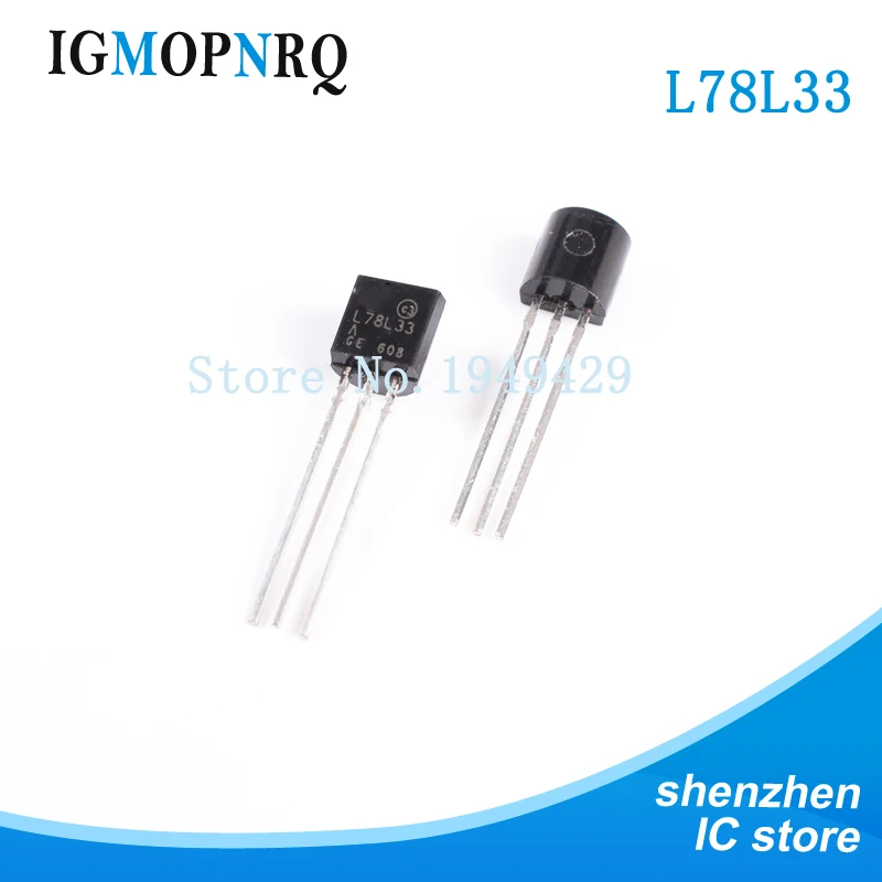 10PCS L78L33ACZ TO-92 L78L33 78L33  regulator 3.3V 0.1A Positive New