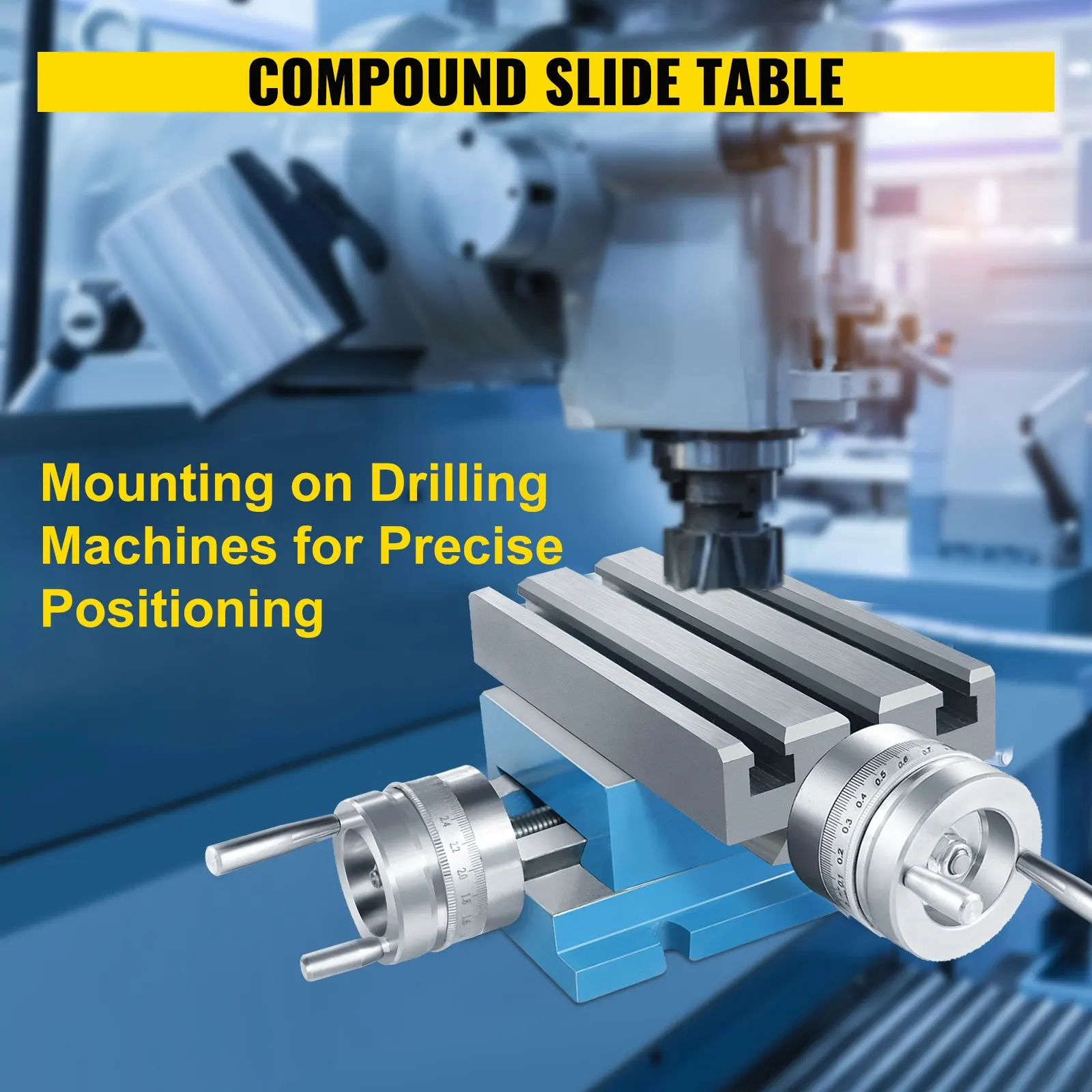 Cross Slide Table Milling Machine Worktable Precision Cross Vise Workbench 330 x 220 mm T-groove Size 12 mm