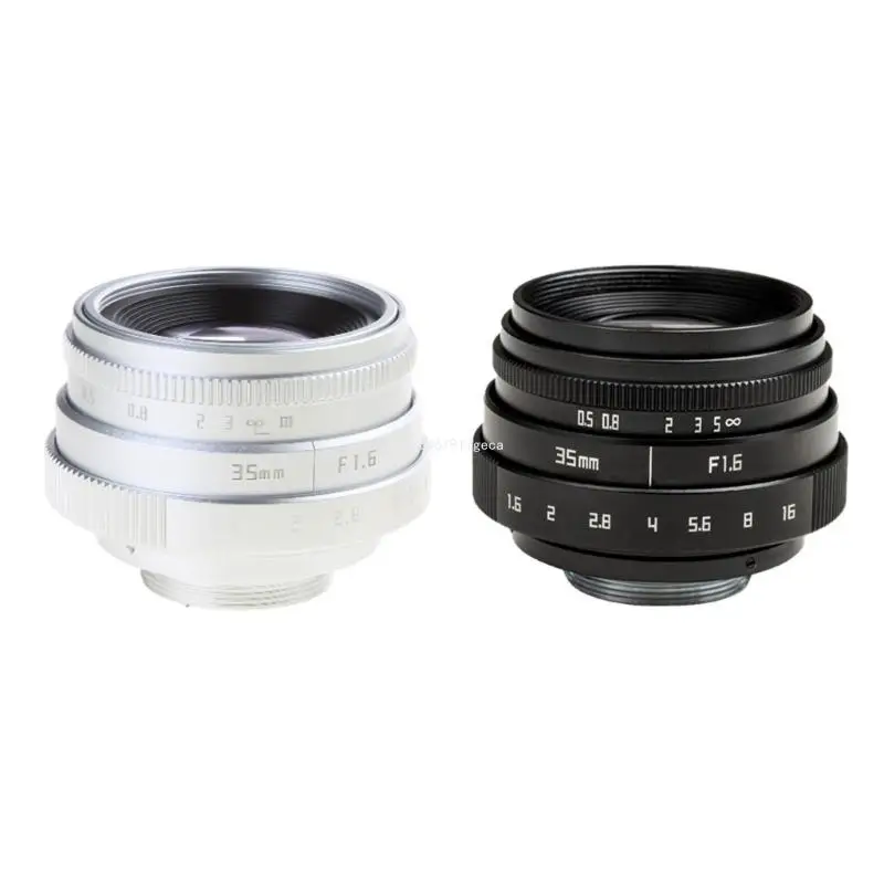 Large Aperture Large Aperture Manual Camera Lens 35mm F1.6 Mini Lens For A6000 Dropship