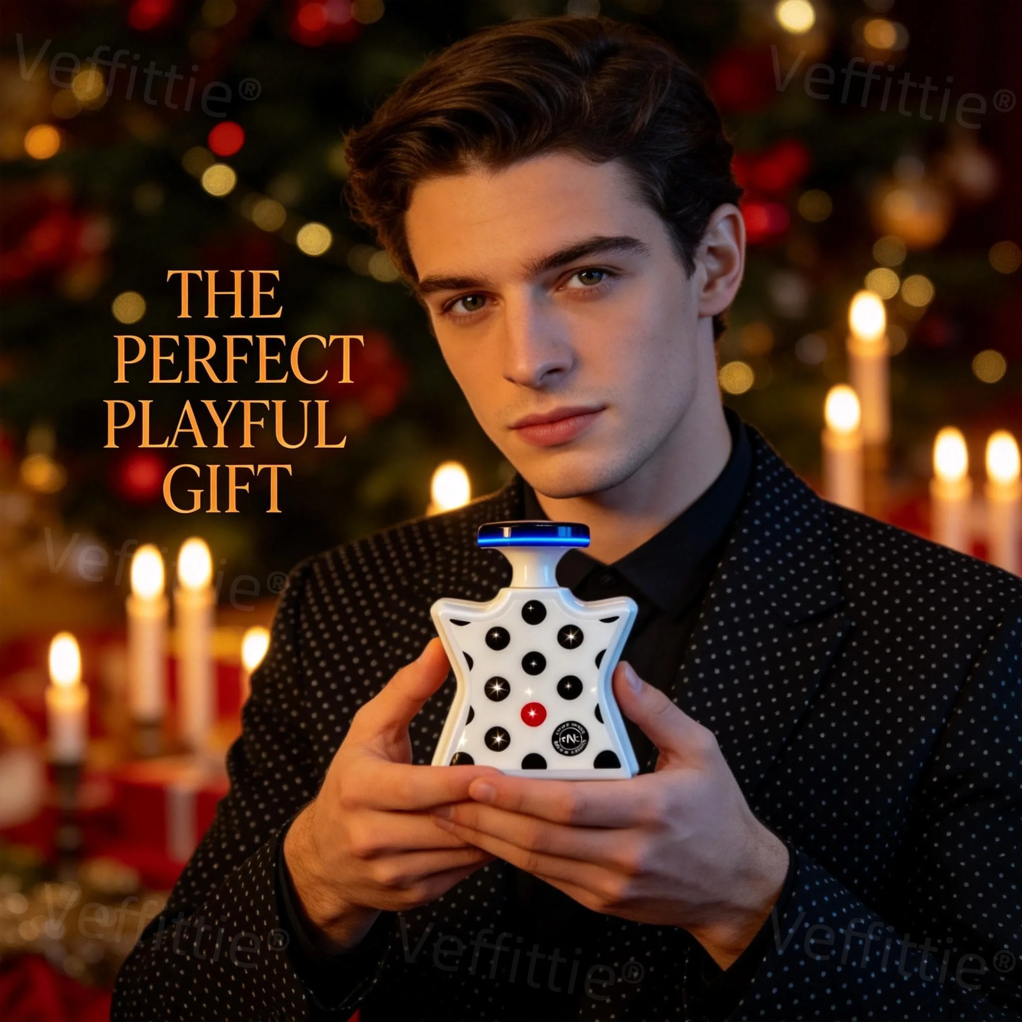 

Floral-Woody Allure Perfume 100ml Star-shaped Polka Dot Bottle Evening Date Wear All Day Fresh Captivating Jasmine-Amber Essence