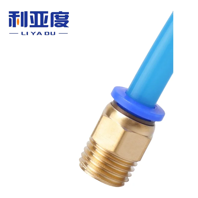 High quality Metric Male Thread Pneumatic Connector Air hose quick release PC 4 6 8 mm  Air Pipe M12X1.75- M6 M8 M10 M12 tubes