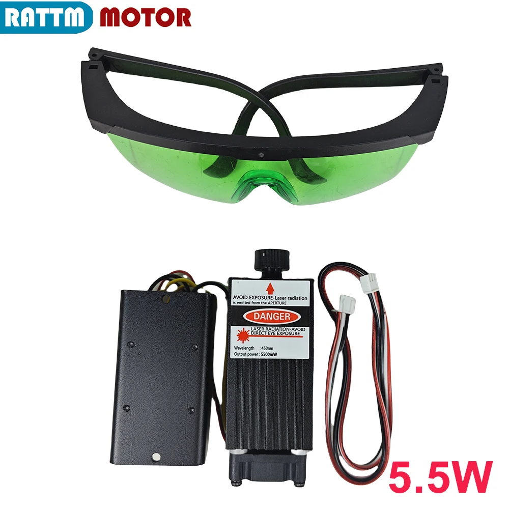 5.5W 7W 10W 15W Modul Laser Tempat Cahaya Dapat Disesuaikan untuk CNC 1610 3018 Pro Alat Pengukir DIY Pemotong Kayu Logam Ukiran