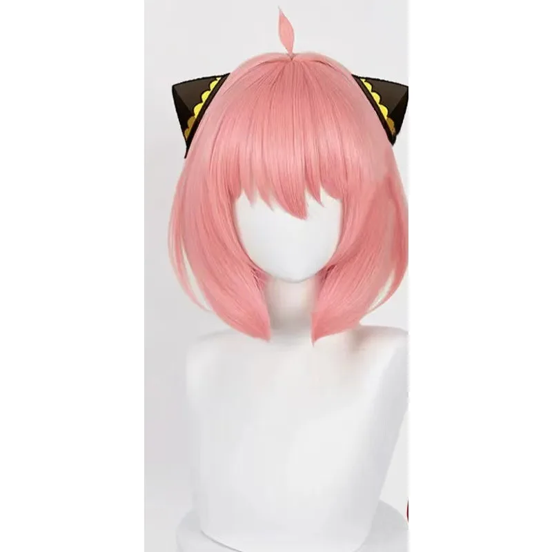 Spy Playmaker Ania Folger Wig Anime Same Style Wig Cos Pink Bob Wig Fun and Cute Wigs for Girls Spy X Family Demon Slayer