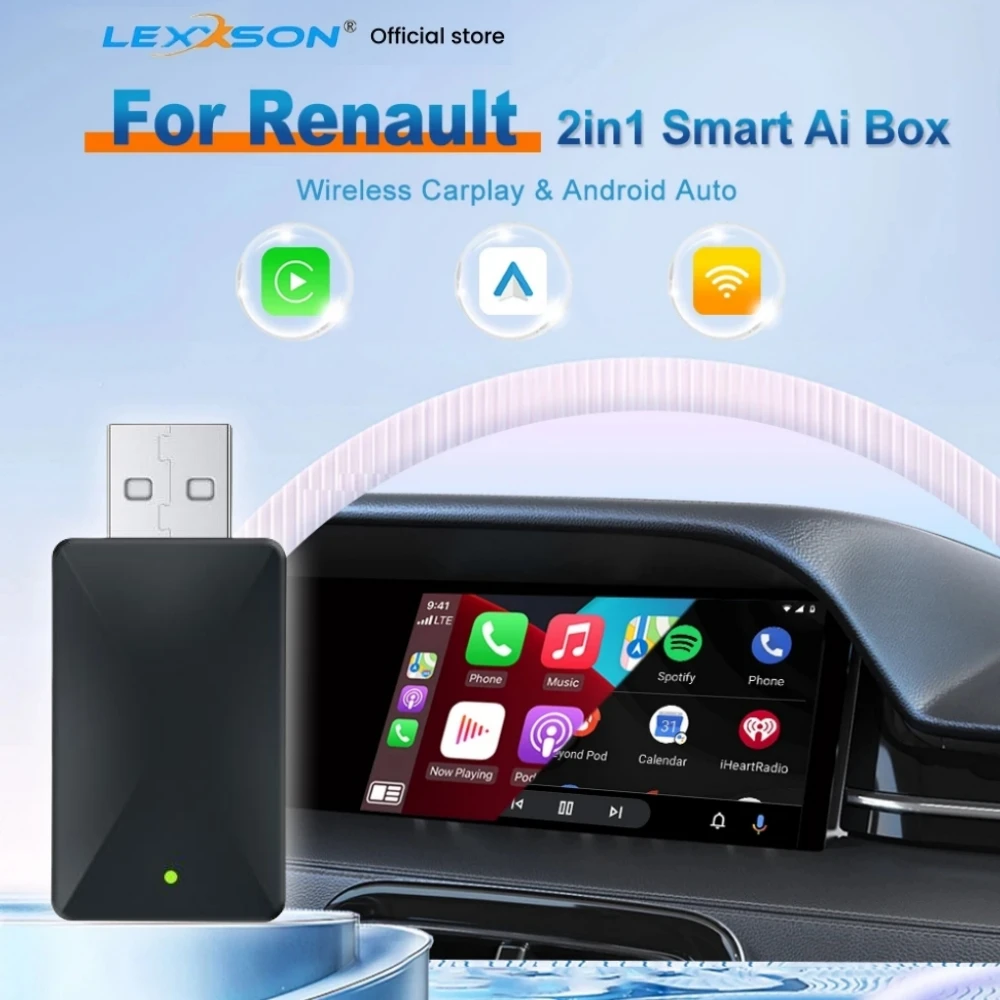 

Wireless Adapter CarPlay Android Auto 2in1 Smart Dongle Auto Connect For Renault Twingo Duster Espace Talisman Talisman Estate