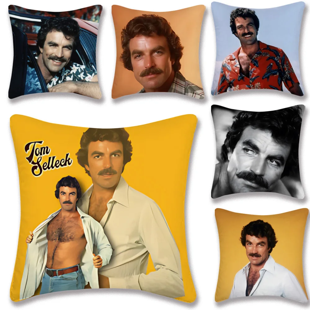TV Series Pillow Covers Cartoon Sofa Decorative Home Double-sided Printing Short Plush Cute Cushion M-Magnum, P.I Cover