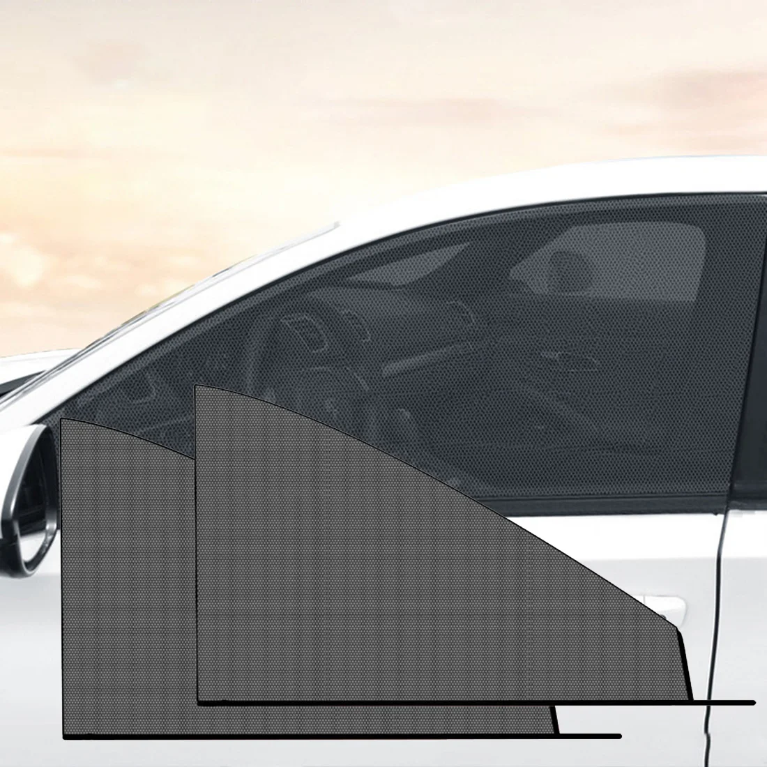 

2 шт., козырек от солнца на боковое окно автомобиля, автозащита от ультрафиолета, оконная занавеска для внедорожника, солнцезащитный козырек, сетчатая защитная оконная пленка