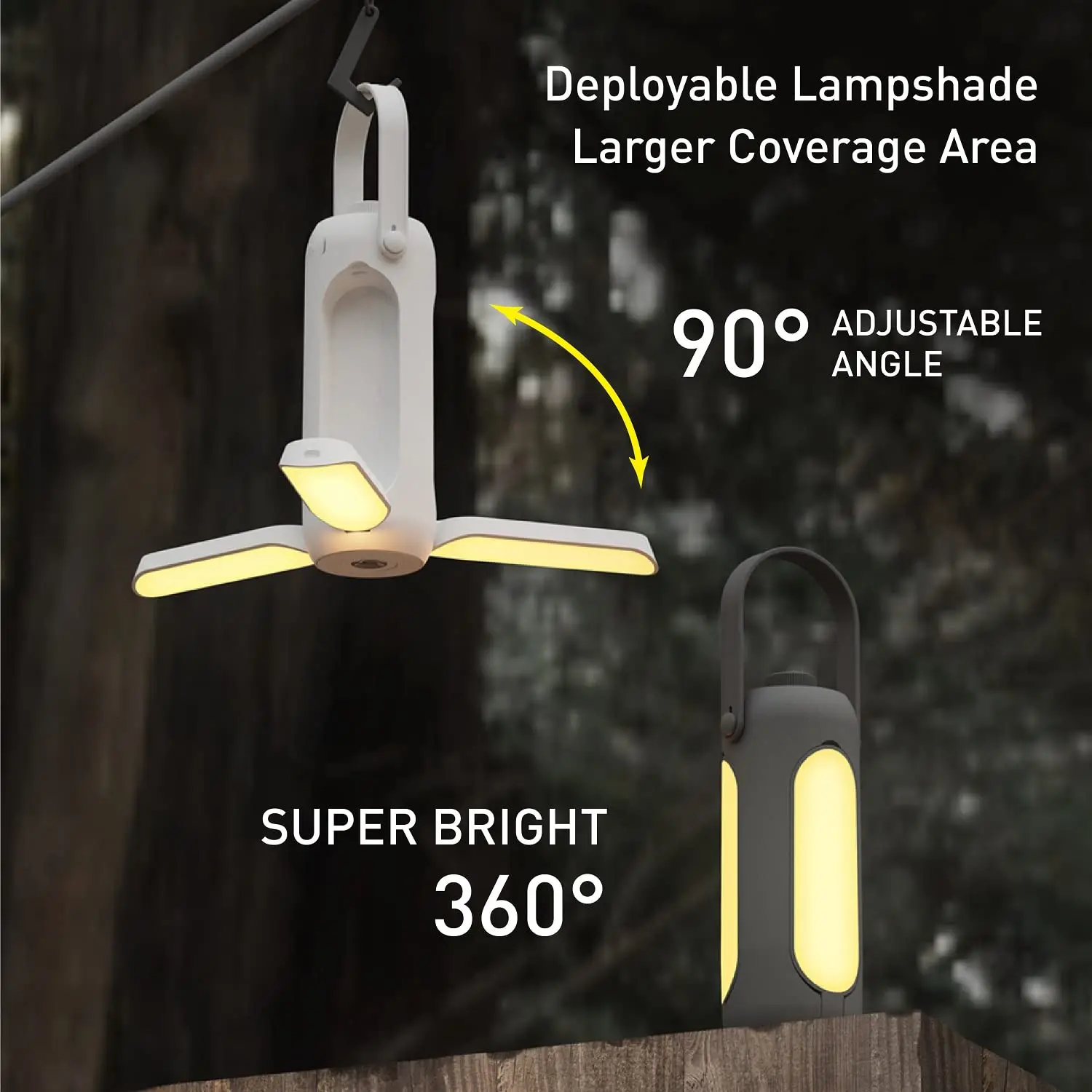 Imagem -02 - Iluminação ao ar Livre Led Leaf Camping Lamp Hung Emergência Solar Usb Recarregável Tenda Camping Lights Pesca Viagem Lanternas 720lm