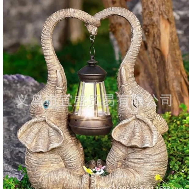 

Elephant Couple Resin Figurines - Romantic Garden & Home Decor, Fairytale Outdoor Ornament, Unique Gift for Couples