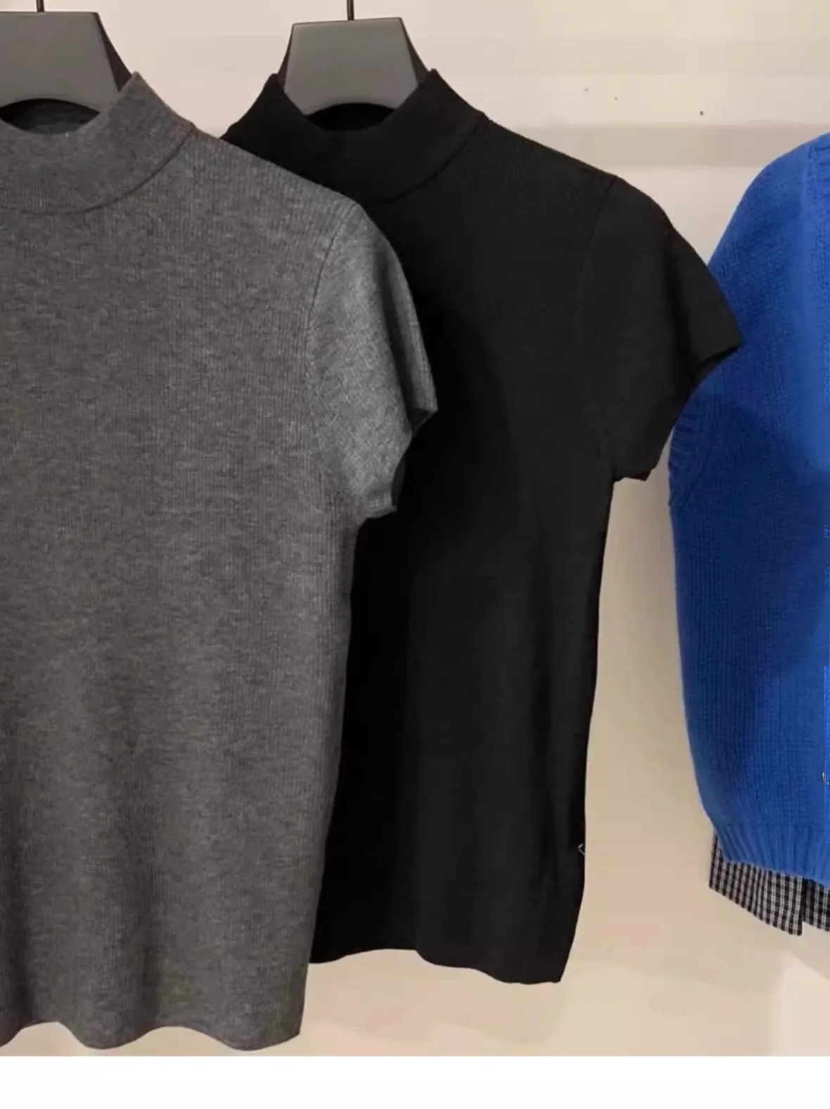 

ay База с полувысоким воротником, женская весенне-летняя внутренняя одежда для похудения, трикотажный топ, модный базовый слойный топ