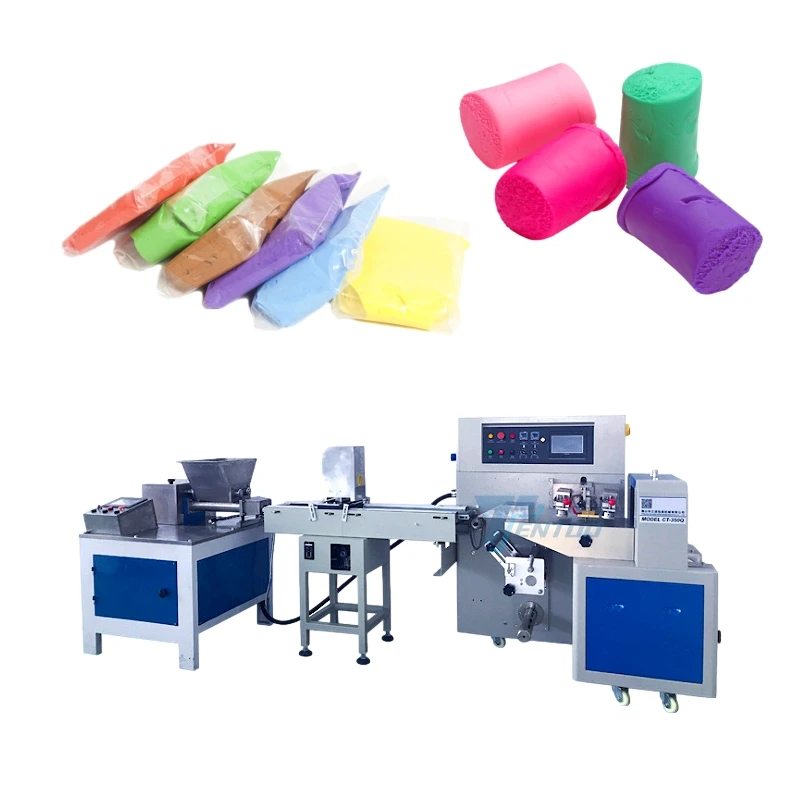 High Speed Automatic Soap Flour Extruder Plasticine Making Modeling Clay Packing Machine