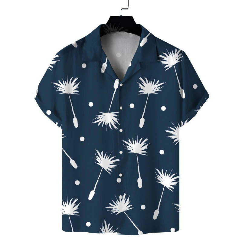 Chemise florale Harajuku pour hommes, vêtements de créateurs, impression 3D, respirant, été, plage hawaïenne, voyage, 2024