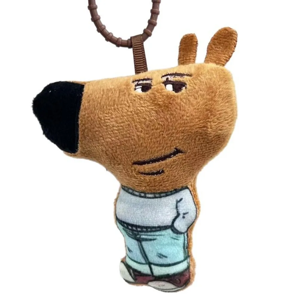 

Relaxed Memes Plush Keychain Hands in Pockets Soft Meme Plush Keyring Cute Fluffy Cartoon Plush Pendant Room Decoration