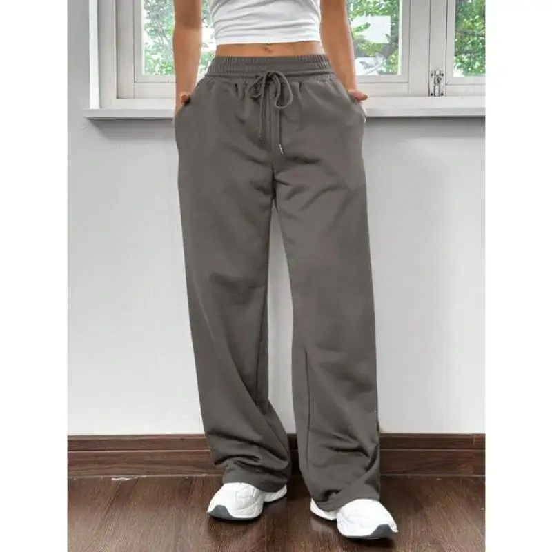 

Loose ey Straight Leg Casual Pants Y 74762 Sle Summer Home Sports Wear Comfortable Fit Retro Ciwalk Nine Points Trousers