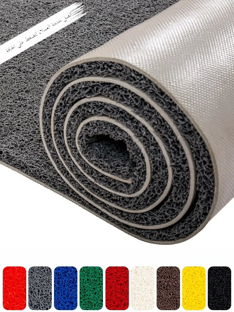 

Capite Silk Circle Outdoor Entrance Mat Cusizable Anti-Slip PVC Door Mat for Home And Busin Use Waterproof Rug