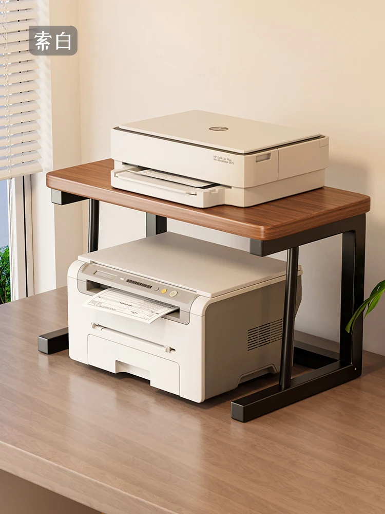 

Office Printer Stand Desktop Mobile Copier Holder Layered Small Storage Ra Carbon Steel for Printer Organization
