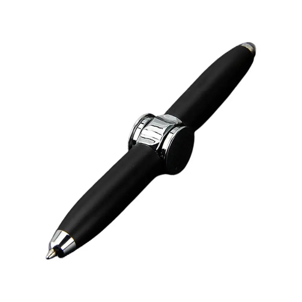 Fidget Spinner Pen With Led Light Led Light Metal Rotating Pen Decompression Multifunctional Gyro Pen Ballpoint T9k3