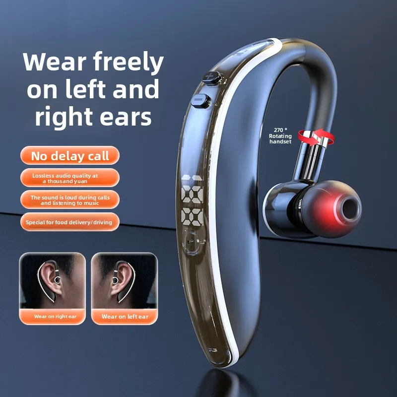 

Bluetooth-гарнитура с шумоподавлением, водонепроницаемая гарнитура с цифровым дисплеем ENC и двойным микрофоном с шумоподавлением