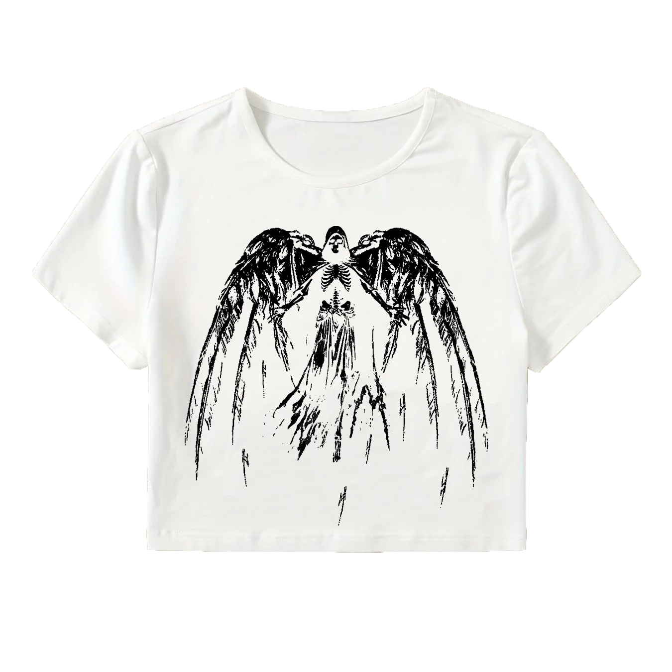 Angel Top Short Sleeve Women Streetwear EMO wing graphics Tees Harajuku Fashion Womens Clothing Y2K Cultivate oneself sexy Tops