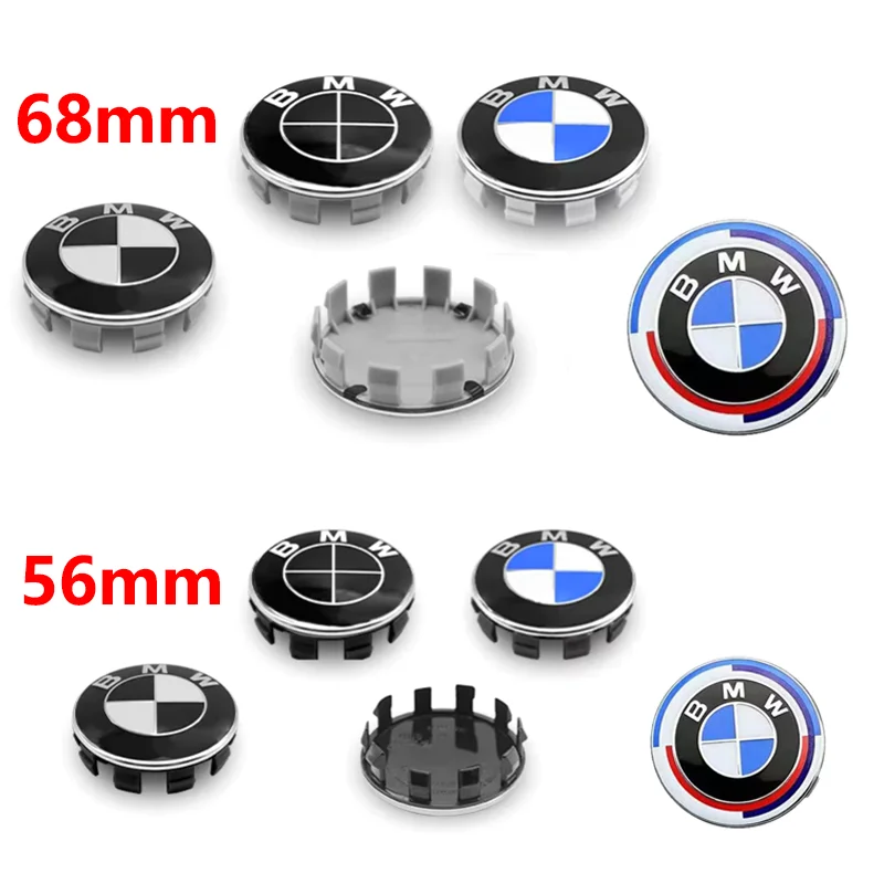 100 Pcs 56mm 68mm 10 Pin Auto Car Wheel Hub Center Caps 36136850834 Hubcap 36136783536 Rim Cover Badge Logo Emblem Accessories