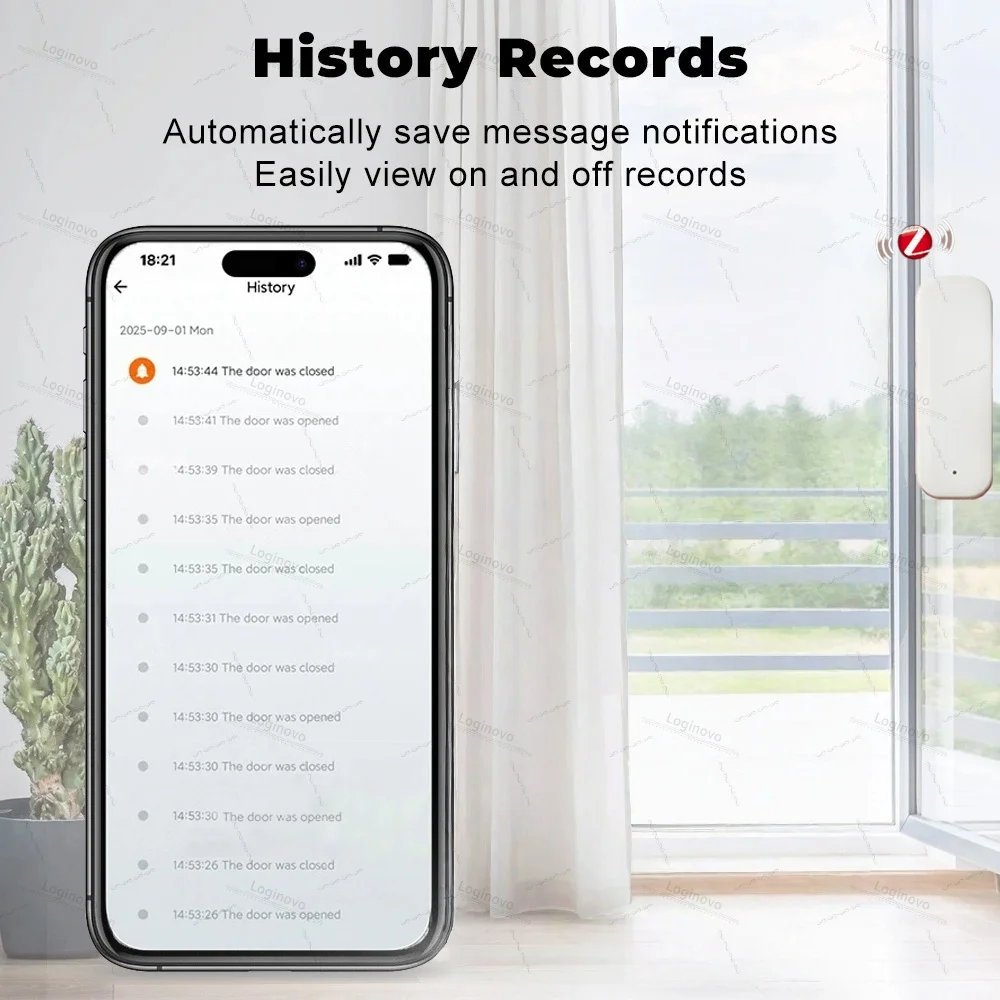 Sensor de puerta Tuya Zigbee, Sensor de contacto de ventana, Detector abierto y cerrado para hogar inteligente, alarma, protección de seguridad para Smart Life Z2M