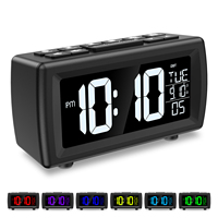 ORIA  Alarm Clock Radio Digital FM Radio Clock with Snooze and Adjustable   Volume Bedside LED Clock with Dual Alarm for Home