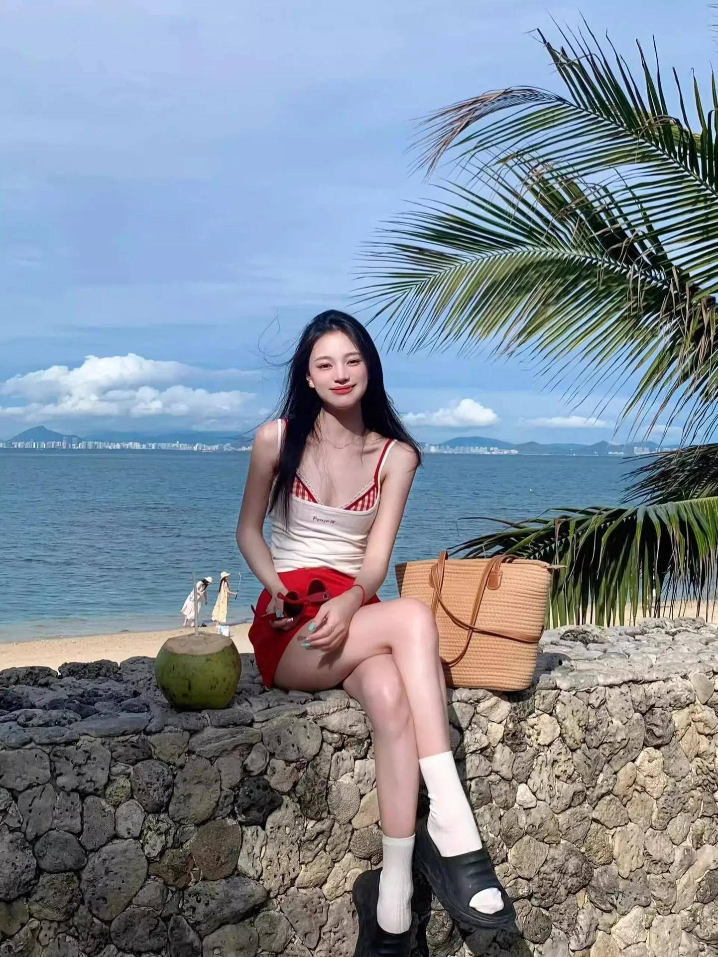 Lightweight and Breathable Bikini Set: Sexy Spaghetti-Strap Dress-Style Beach Vacation Two-Piece Swimsuit 4PCS