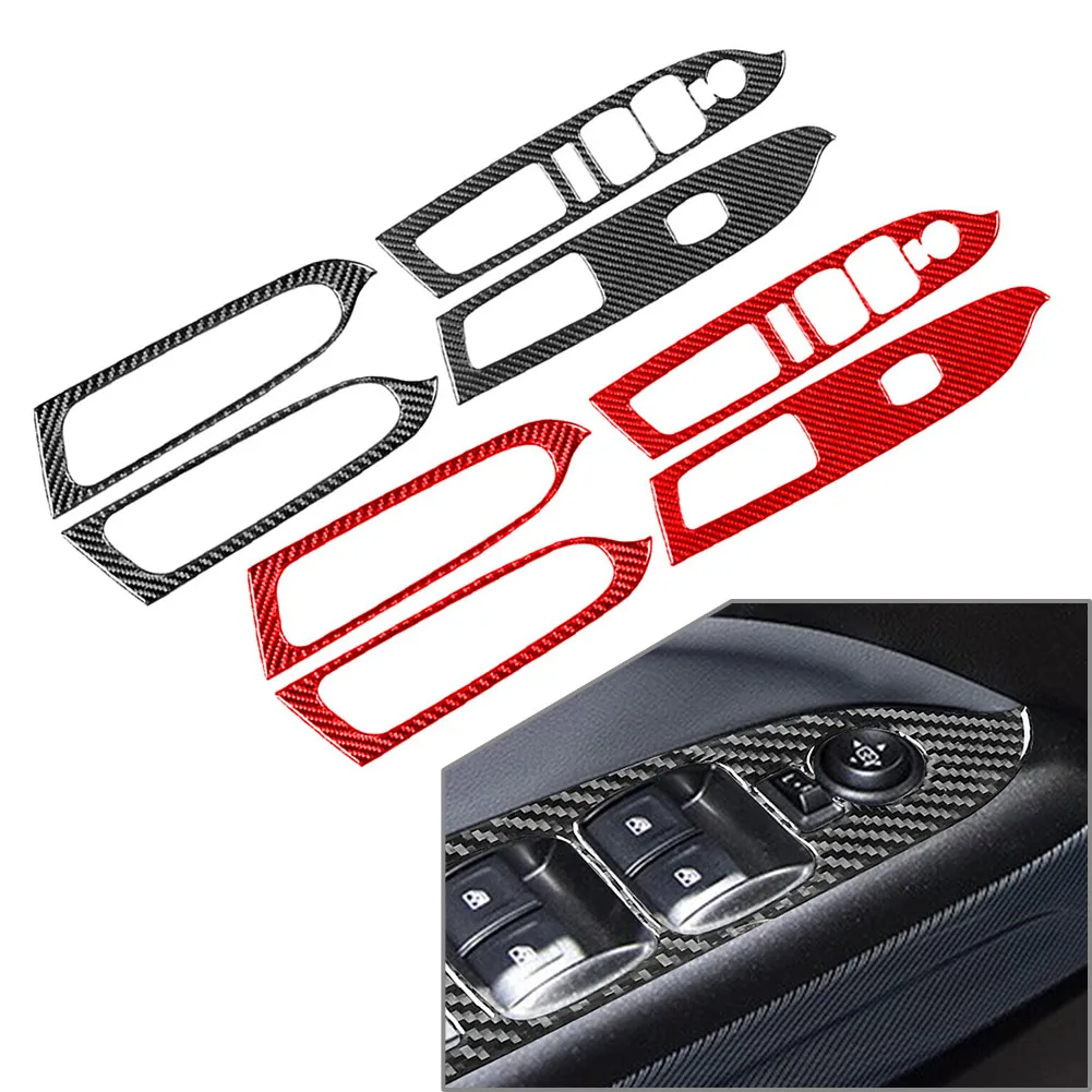 

LHD Car Carbon Fiber Interior Window Lift Switch Control Cover Trim Decoration For Chevrolet Colorado For GMC Canyon 2015-2022