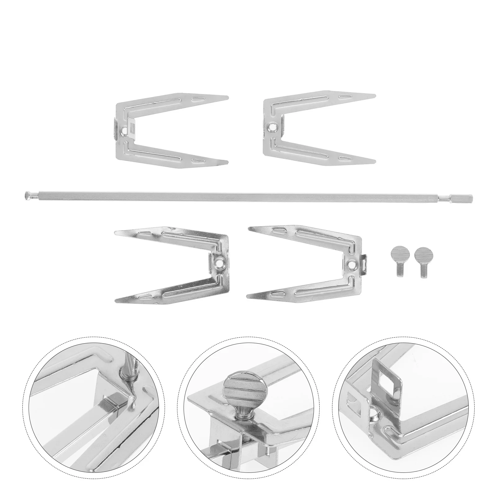 

1Set Chicken Roast Fork Stainless Steel Durable Heat Resistant Automatic Rotating Grill Oven Bbq Meat Cooking Tools