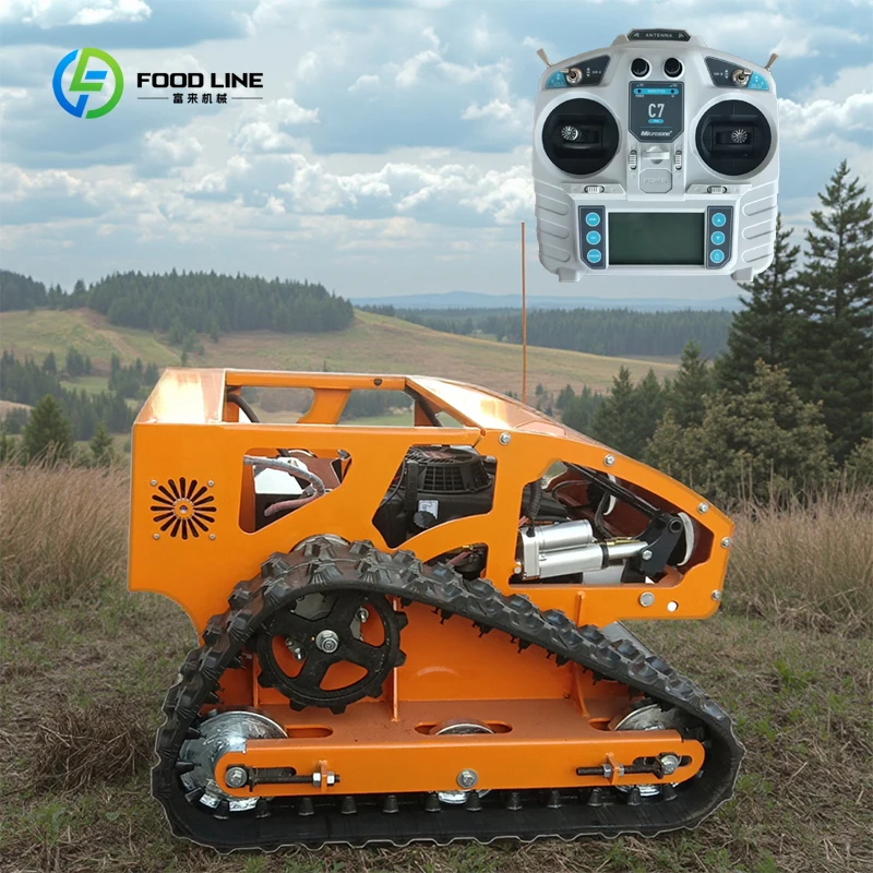 Customized Remote Control Grass Cutting Machine/ 550 mm Crawler Lawn Mower for Home and Farm Brush Mower