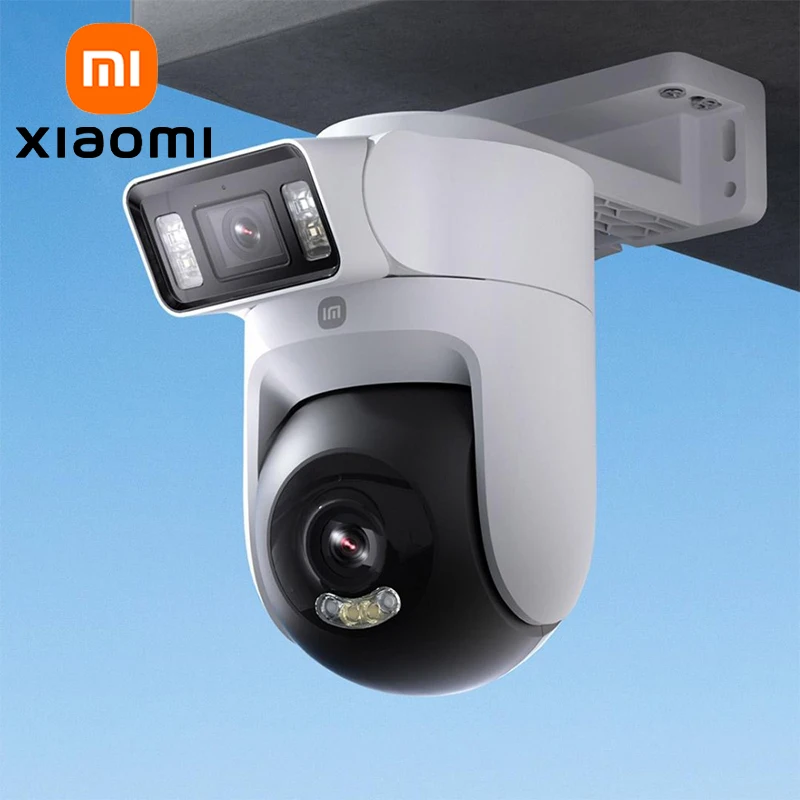 

XIAOMI New Outdoor Camera 4 Dual Camera Version，360° 5MP 3K，Audible Visual Alarm，Two-Way Audio，IP66，Chinese Version With Adapter
