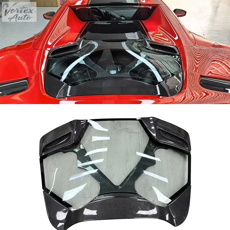 

Для Ferrari 488 Spider F142M Capristo: Прозрачный задний капот из карбона, идеальная совместимость, высокое качество