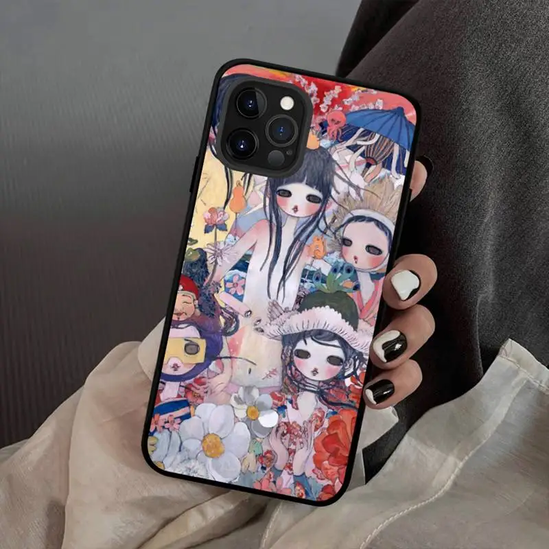 Aya Takano Phone Case for iPhone 11 12 13 Mini Pro Max 8 7 6 6S Plus X 5 SE 2020 XR XS Funda Case