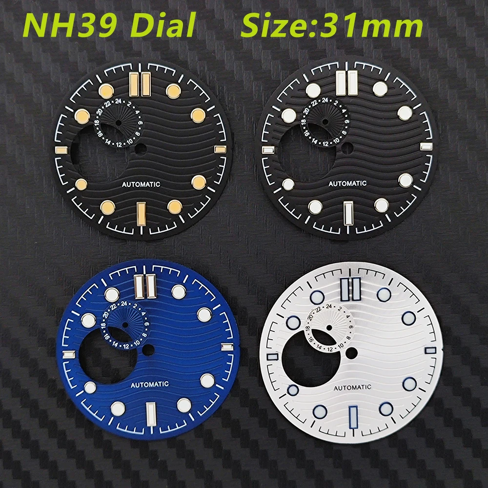 

31mm New NH39 Dial Man's Watch Dial Green Luminous for NH39 Movement Watch Accessories Repair Tools