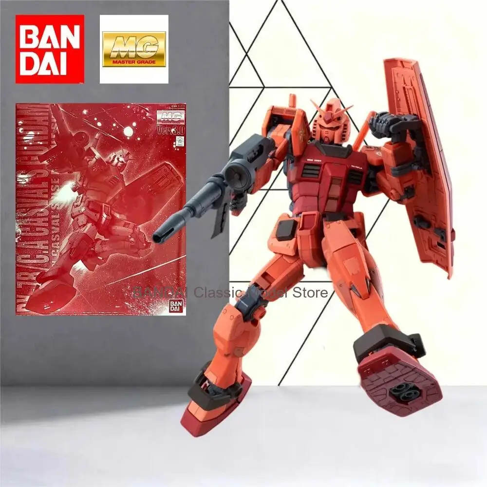 Bandai MG 1/100 RX 78 C A Casval Custom Gundam Ver 3.0 Modèle à assembler Mobile Suit articulé rouge du jeu Gihren's Greed