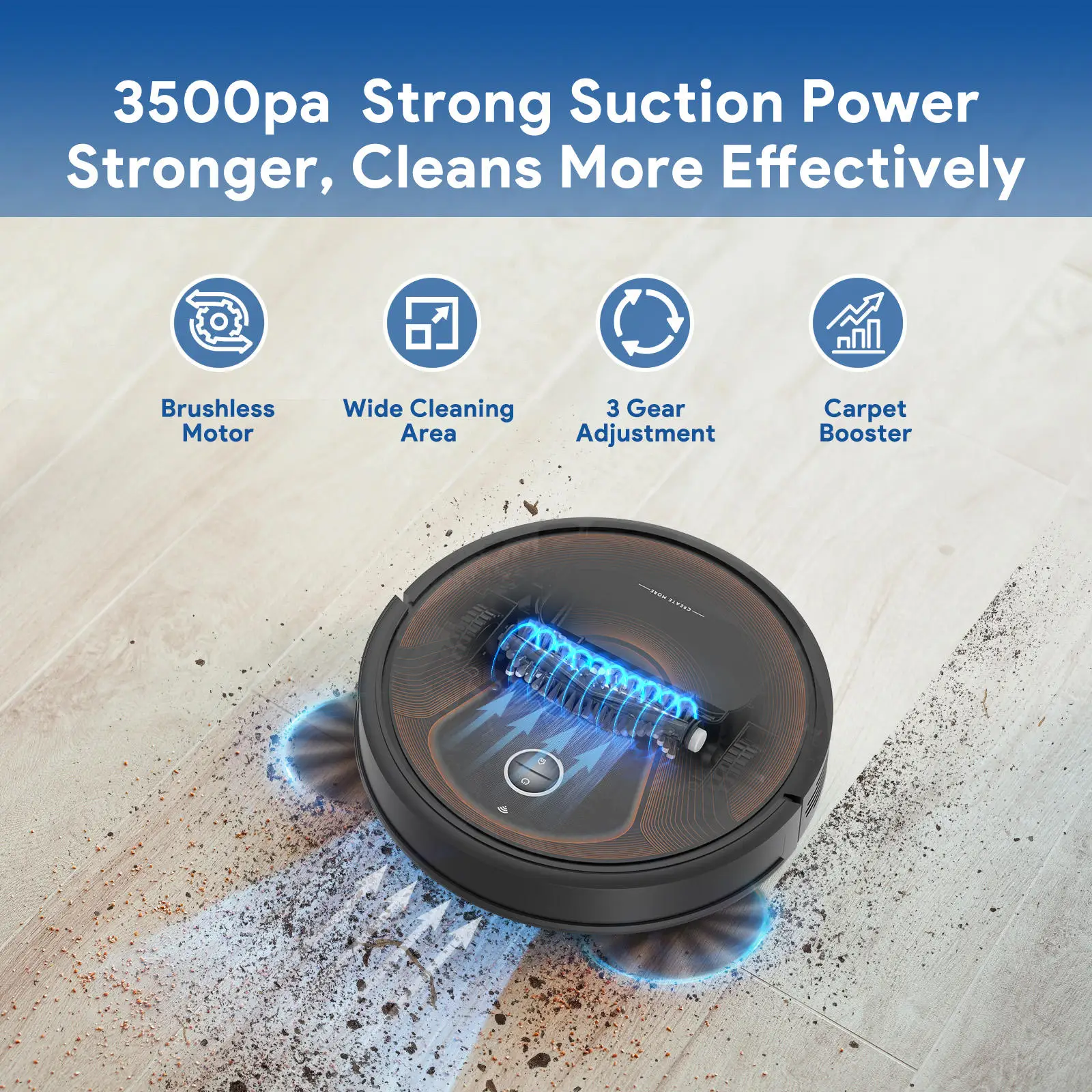 الأجهزة المنزلية الذكية تنظيف الأرضيات Aspiradora روبوت ممسحة شفط جهاز آلي لتنظيف الأتربة مع سلة المهملات ذاتية التفريغ