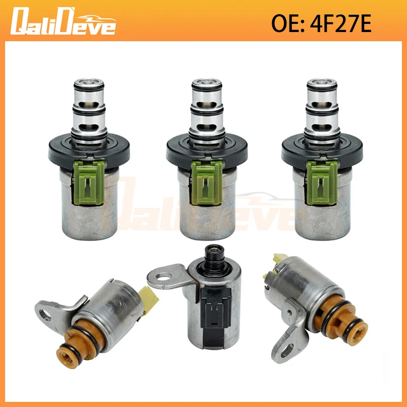 4F27E 6PCS Transmission Shift Solenoid Set 48420K‑R FN4A-EL D46950 D48421A For Mazda 2 3 5 6 CX‑7 MPV For Ford Focus