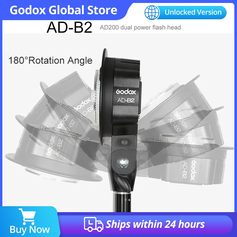 

Godox AD-B2 Bowens Mount double tubes Light Head Bracket for AD200 Portable Flash Speedlite