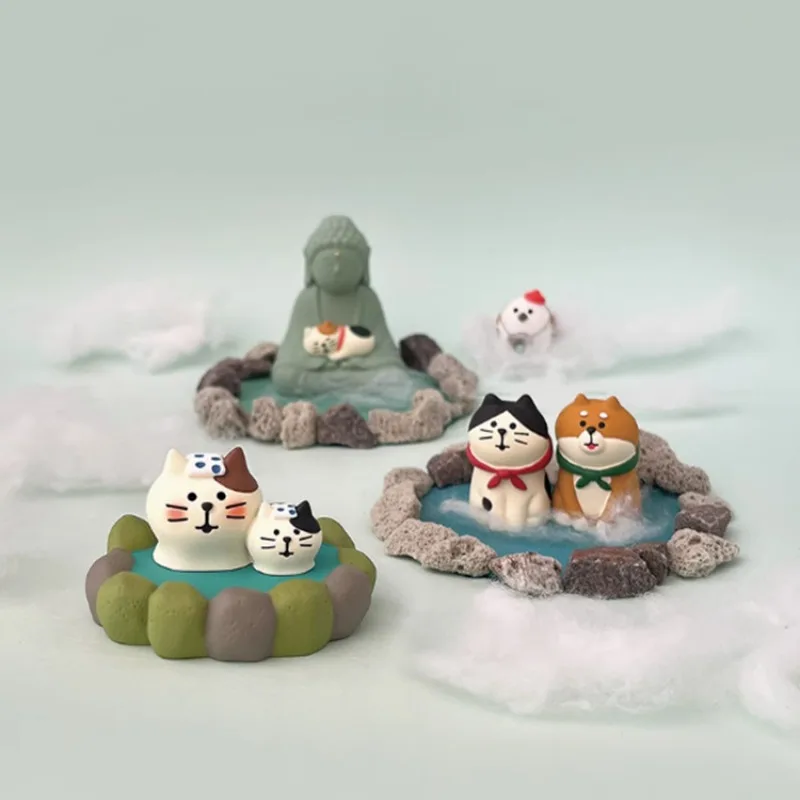 Zakka Creative Tourist Vegetables Series Japanese-style Cat Miniatures Resin Desktop Tourist Shiba Inu Cartoon Decoration Crafts