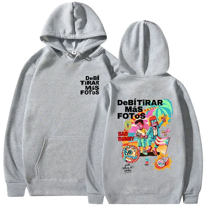 

Худи Bad Bunny Tour Debi Tirar Mas Fotos DTMF, мужская одежда, осенне-зимняя повседневная толстовка в стиле хип-хоп и поп-музыки