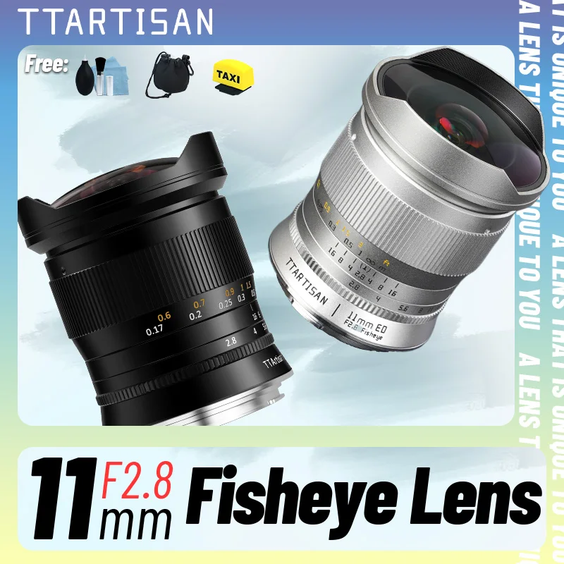 

Широкоугольный объектив-«рыбий глаз» TTArtisan 11mm F2.8 Silver Full Frame для полнокадровых камер Sony E, FE, Nikon Z, Canon EOS R, Leica, Sigma, Lumix L, DSLR