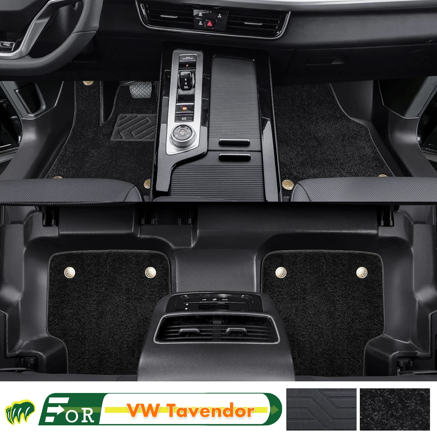 Left-hand Drive Car Floor Mat For VW Tavendor 2023 Full Surround Foot Mat Automotive Floor Mat Interior Floor Liner